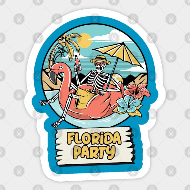 Florida Beaches Sticker by Screamingcat